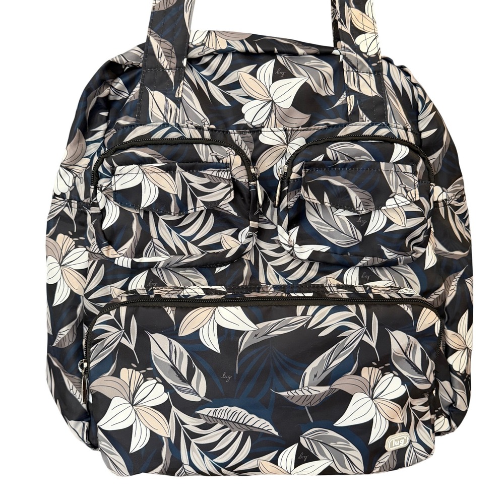 Lug Puddle Jumper Packable Tote in Lilly‎ Black Print